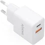 Aisens Cargador GaN 20W con USB-C PD 3.0 y USB-A QC 3.0 Blanco